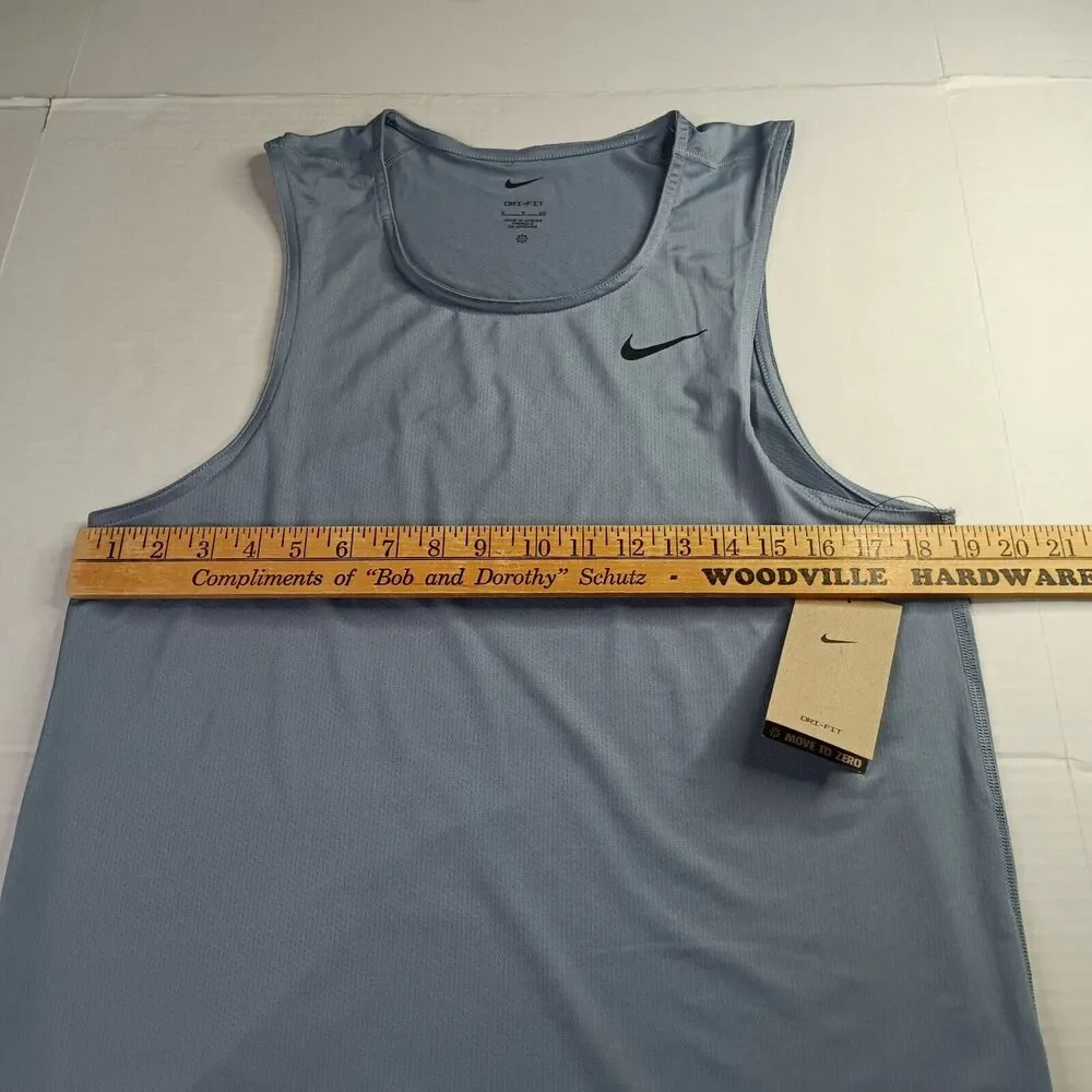 Nike Dri-Fit Ready Fitness‎ Mesh Ashen Slate/Black Tank Top Men's S DV9813-493